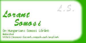 lorant somosi business card