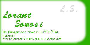 lorant somosi business card
